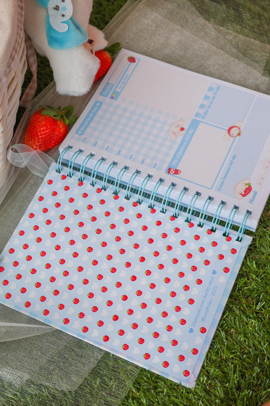 Planner Diario Baby Strawberry • 90 hojas (180 días) • A5