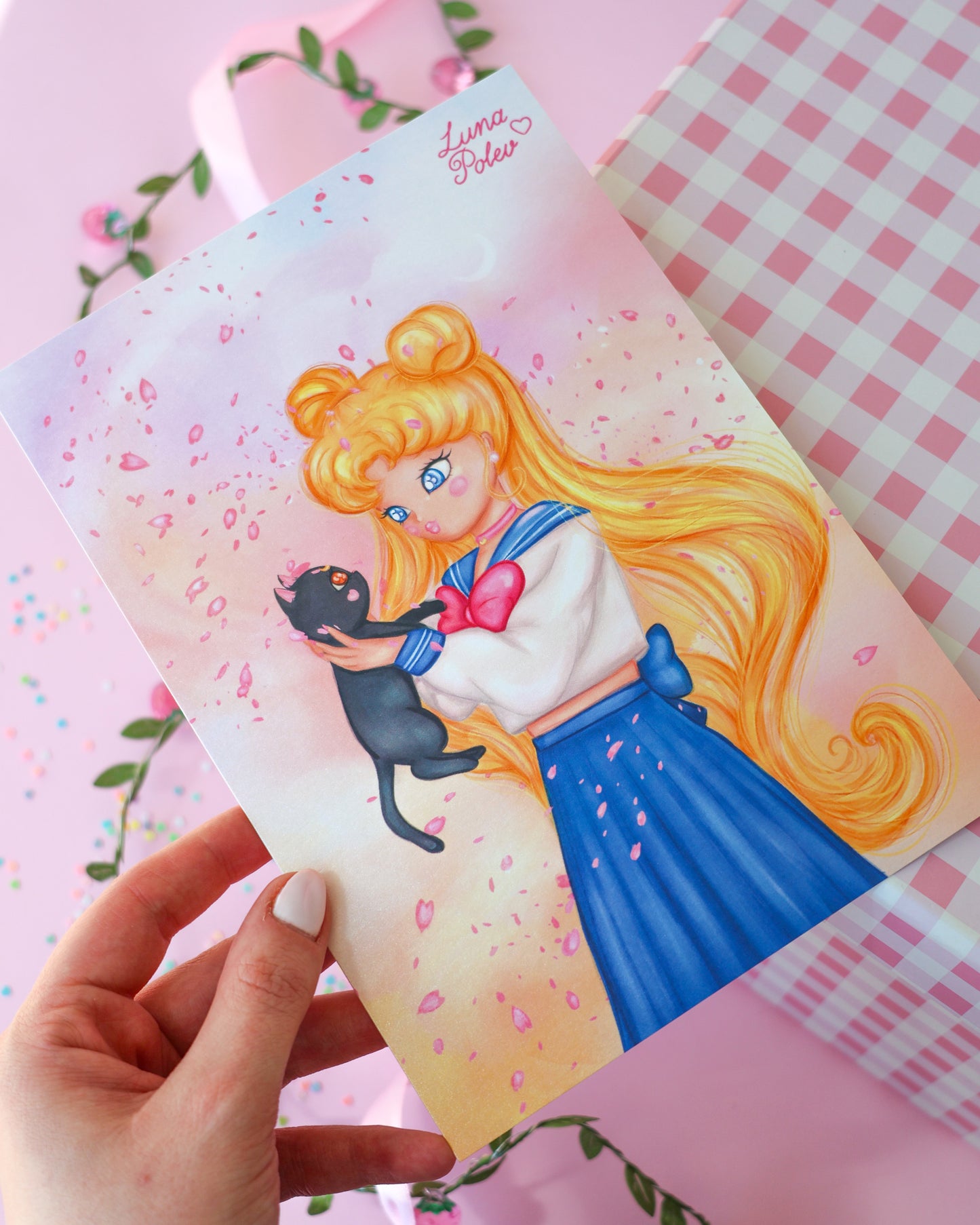 Prints de ilustraciones · Usagi&Luna · Formato GRANDE A5 · Papel Nacarado 300gm