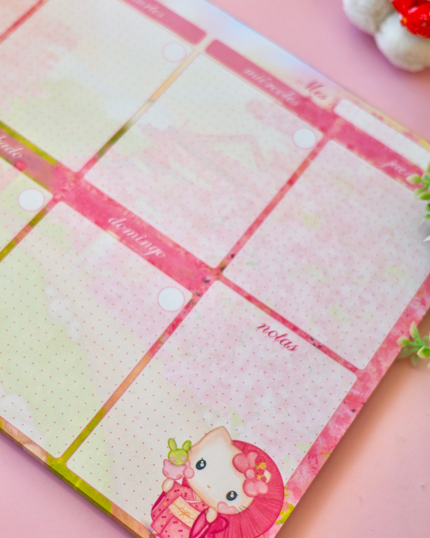Planificador semanal Sakura Kitty · A4
