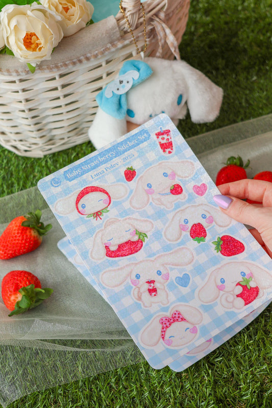 Página de Pegatinas · Baby Strawberry  · Brillitos Holográfico