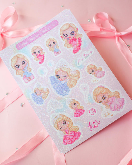 Página de Pegatinas · Mini-Glindas · Brillo Holográfico