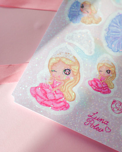 Página de Pegatinas · Mini-Glindas · Brillo Holográfico