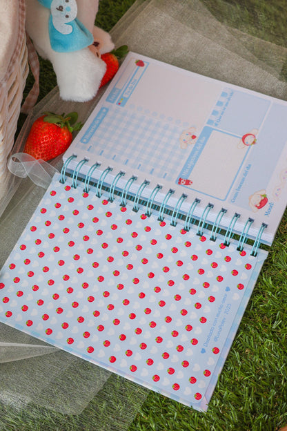 Planner Diario Baby Strawberry • 90 hojas (180 días) • A5