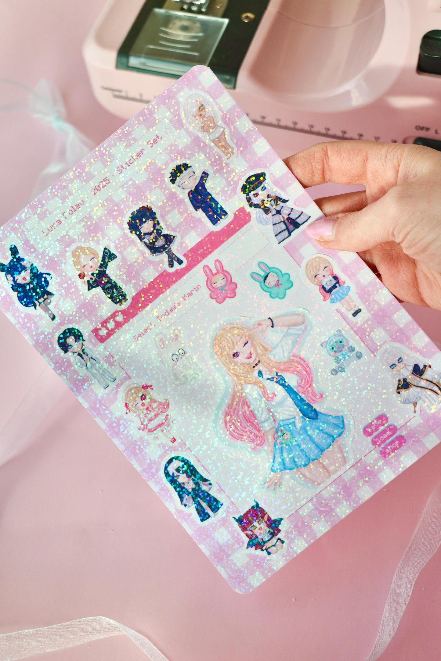 Página de Pegatinas · Marin · Brillo Holográfico