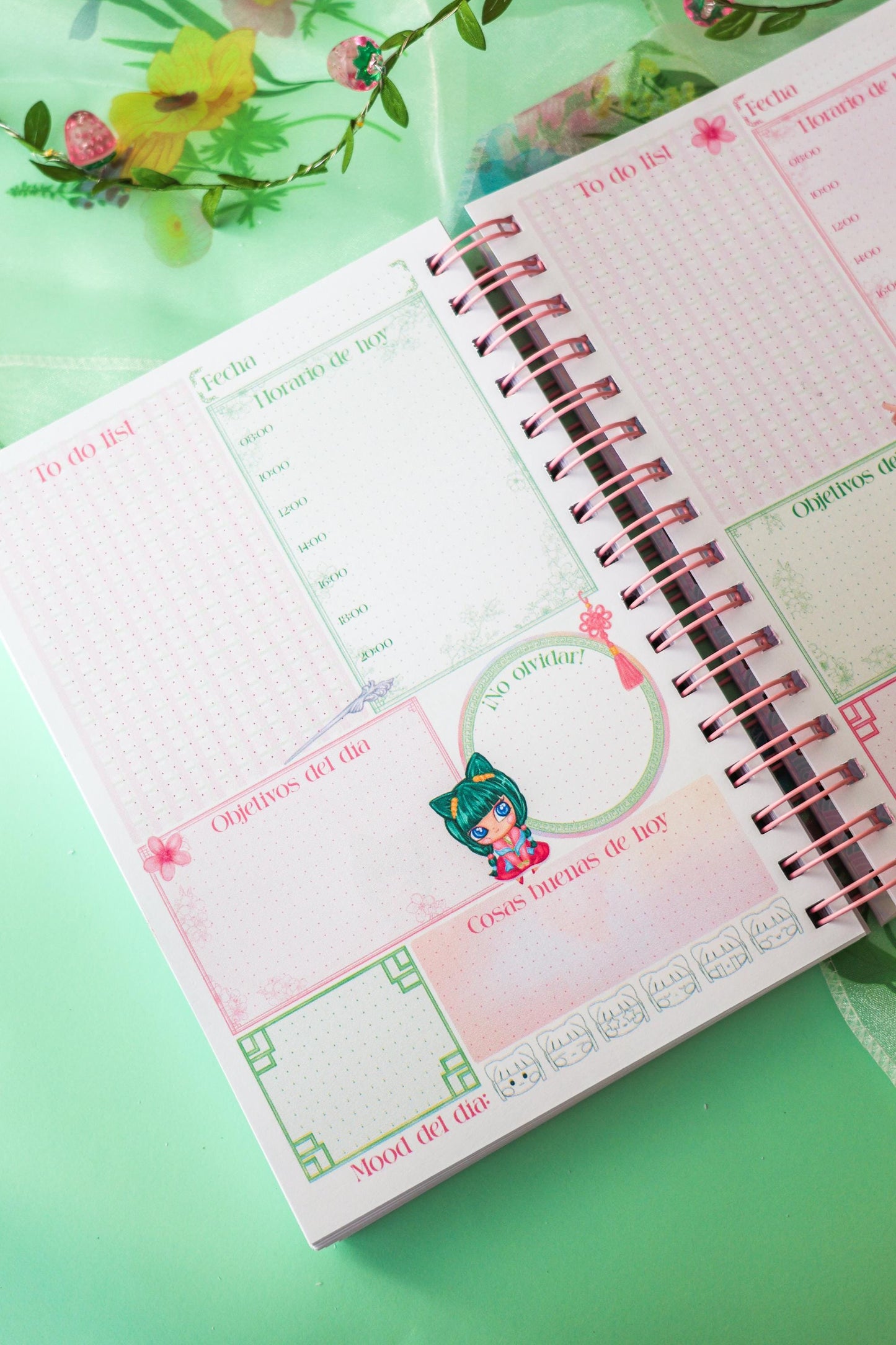 Planner Diario Maomao • 105 hojas (188 días·6meses) • A5