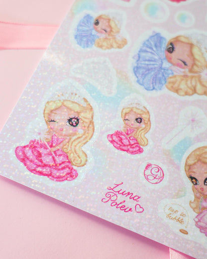 Página de Pegatinas · Mini-Glindas · Brillo Holográfico