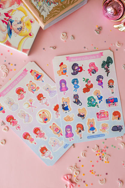Página de pegatinas Magical Chibi Girls
