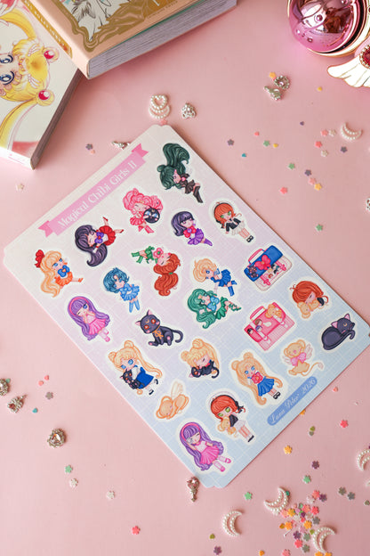 Página de pegatinas Magical Chibi Girls