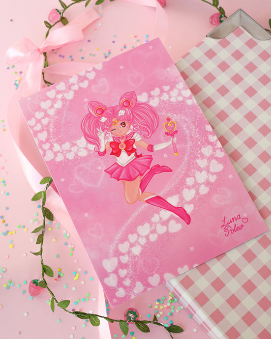 Prints de ilustraciones · Chibi Moon · Formato GRANDE A5 · Papel Nacarado 300gm