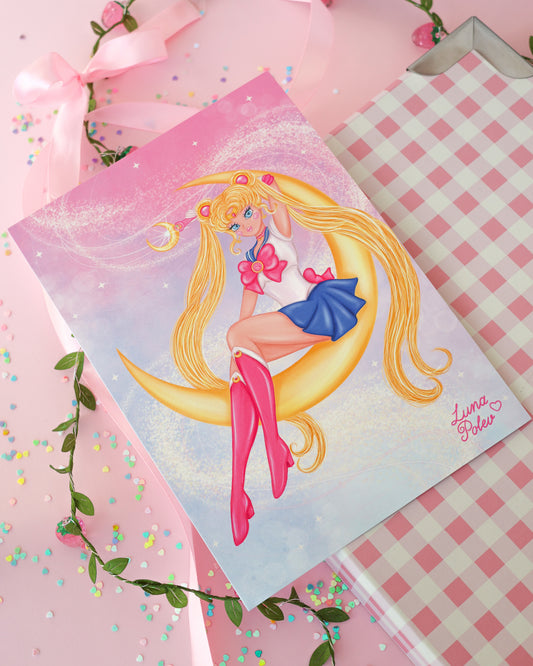 Prints de ilustraciones · Sailor Moon · Formato GRANDE A5 · Papel Nacarado 300gm