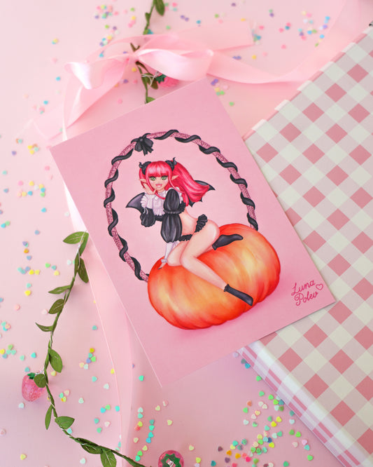Prints de ilustraciones · Marin Pumpkin · Formato PEQUEÑO Postal · Papel Nacarado 300gm