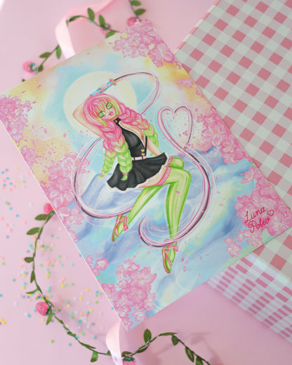 Prints de ilustraciones · Mitsuri · Formato GRANDE A5 · Papel Nacarado 300gm