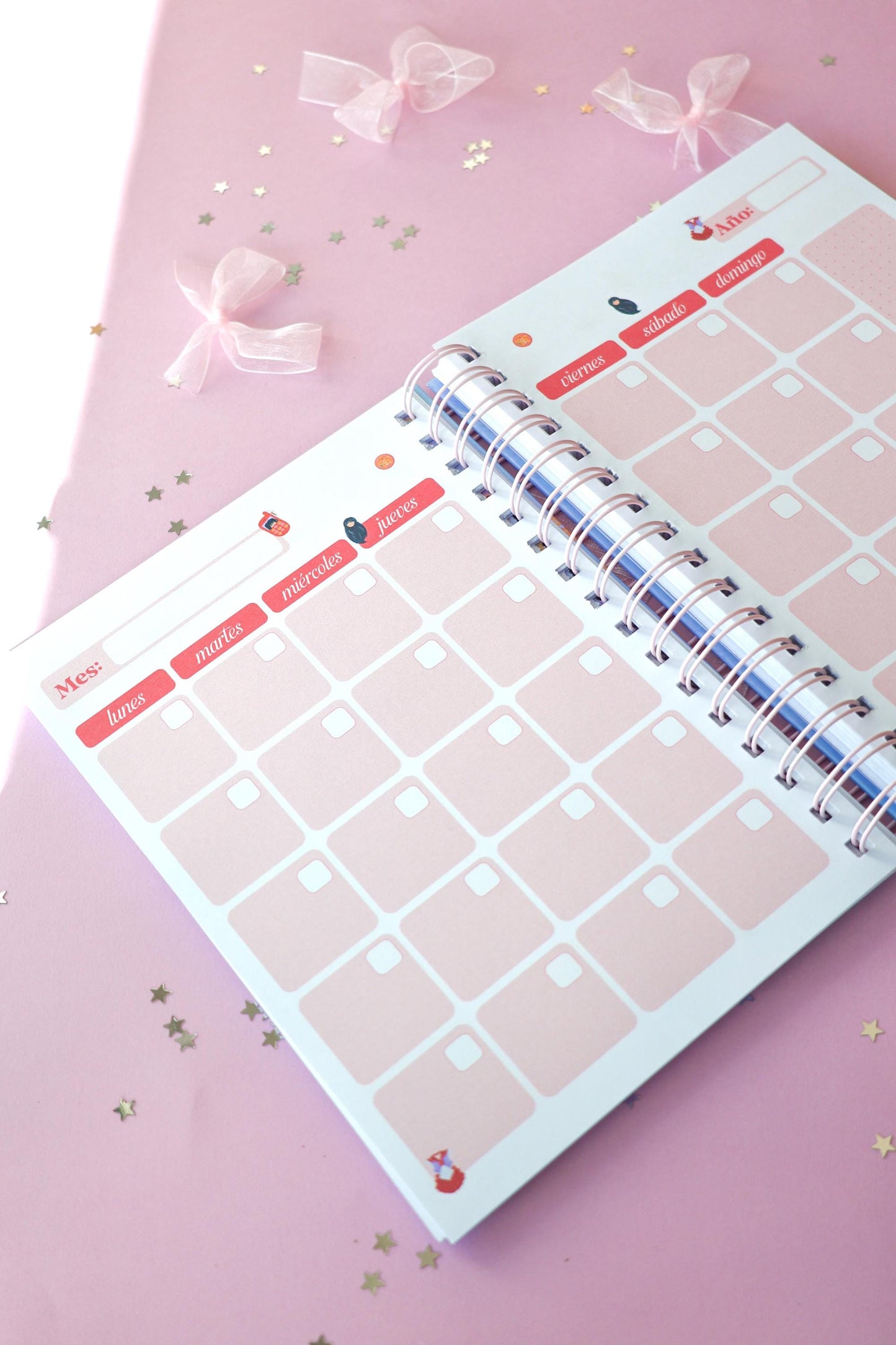 Planner Semanal Moon Transformation · Tamaño A5 · 94 hojas