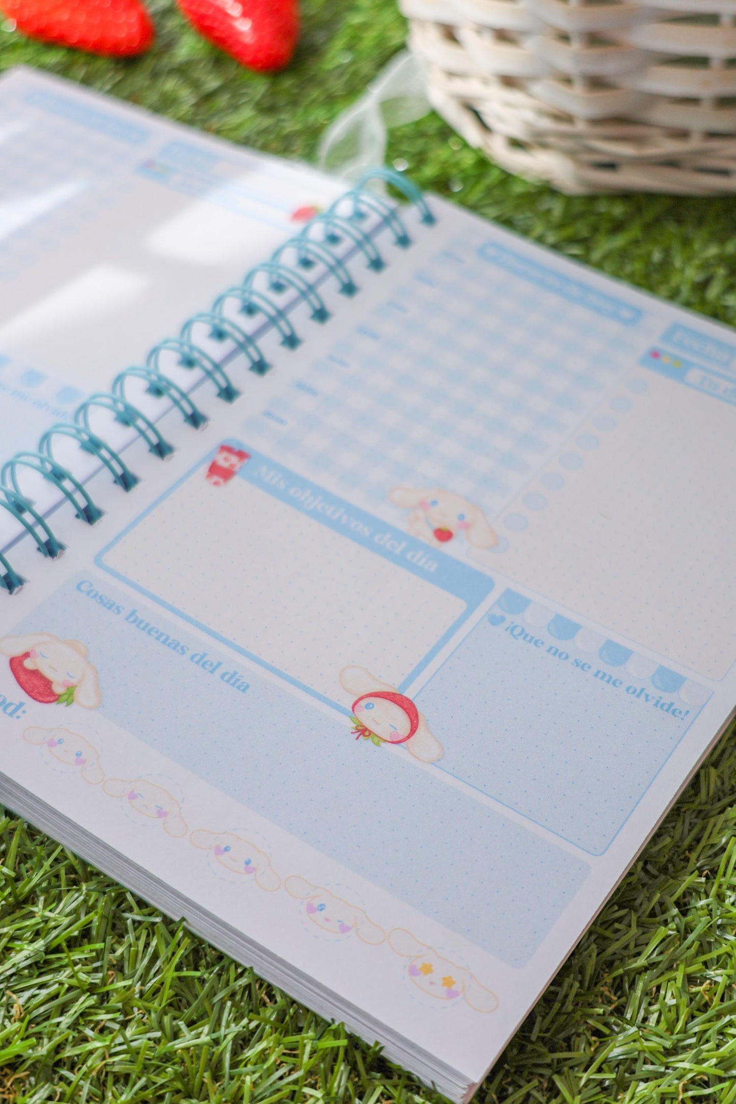 Planner Diario Baby Strawberry • 90 hojas (180 días) • A5