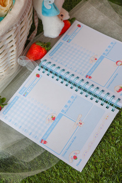 Pack Planner Diario + Página de Pegatinas Strawberry Baby • Página de 12 Pegatinas • Planner Diario