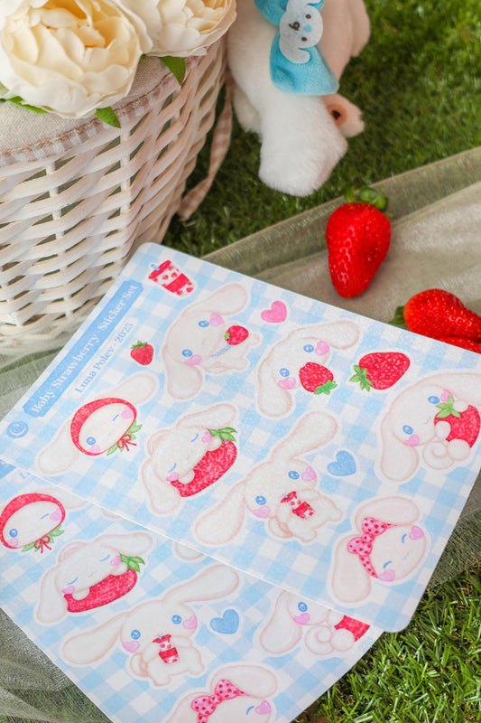 Página de Pegatinas · Baby Strawberry  · Brillitos Holográfico