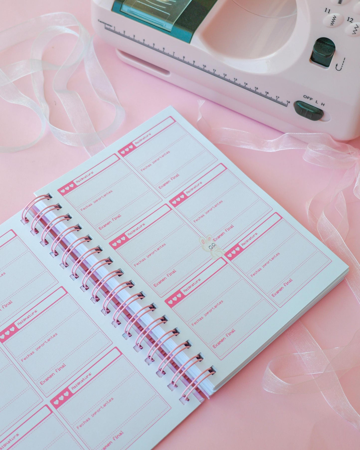 Planner de estudio Marin · Tamaño A5 · 94 hojas