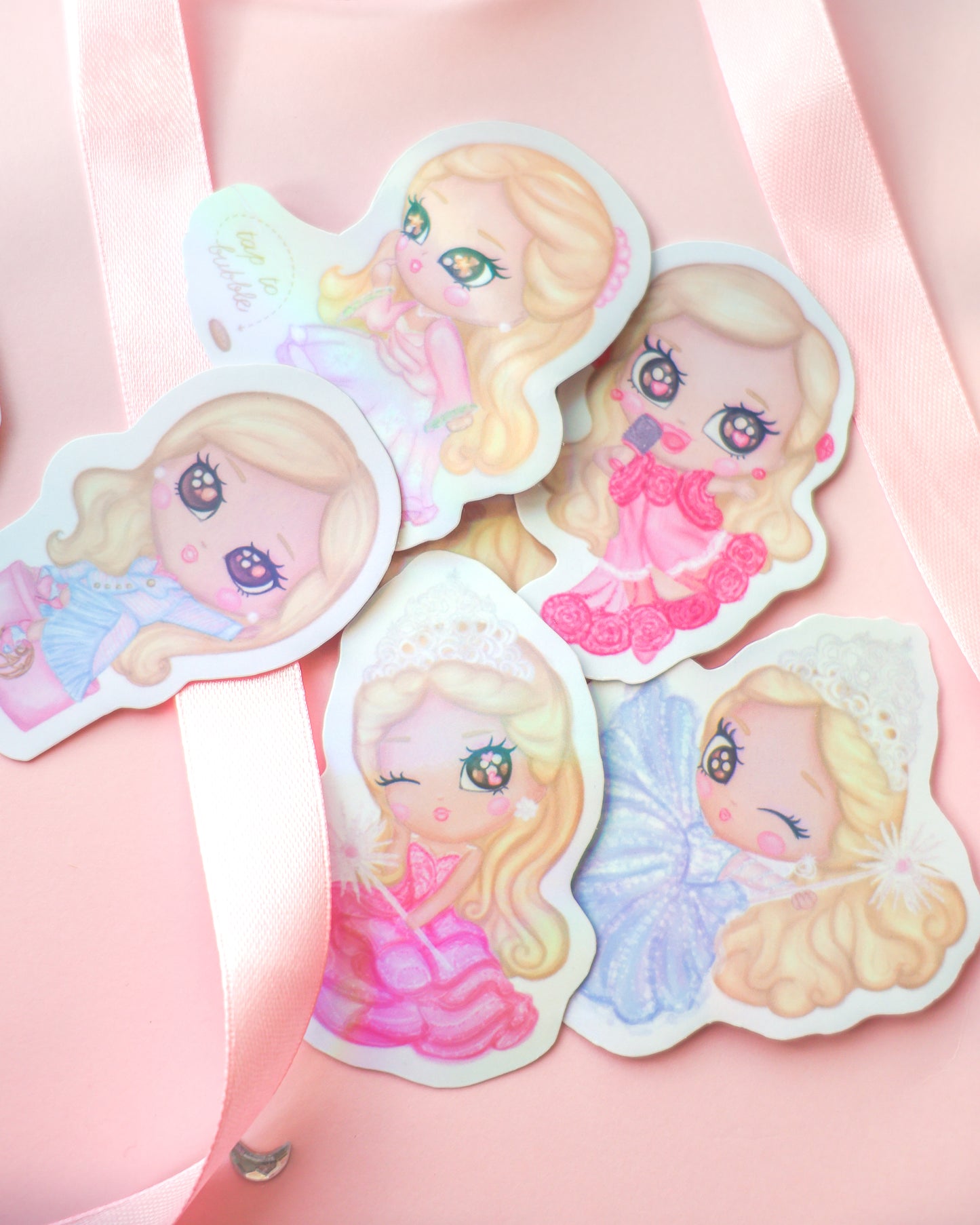 Pegatina Individual Holográfica Glinda · CINCO diseños a elegir