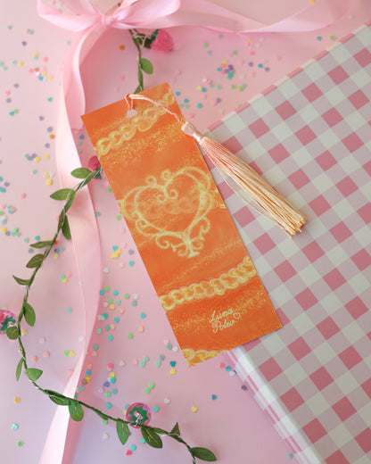 Marcapáginas con Borlitas Venus · Papel Nacarado 300gm