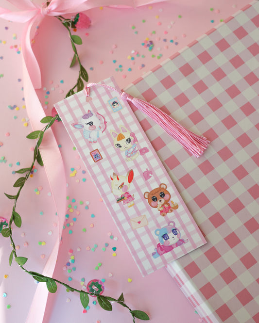 Marcapáginas con Borlitas Love Notes · Papel Nacarado 300gm