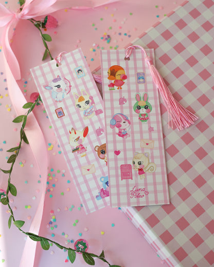 Marcapáginas con Borlitas Love Notes · Papel Nacarado 300gm