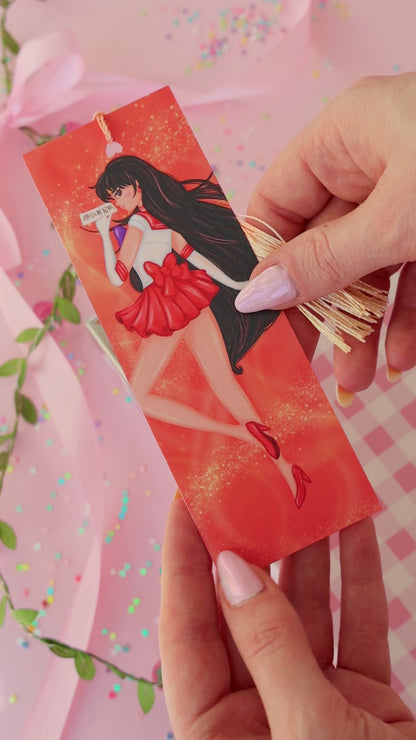 Marcapáginas con Borlitas Mars · Papel Nacarado 300gm