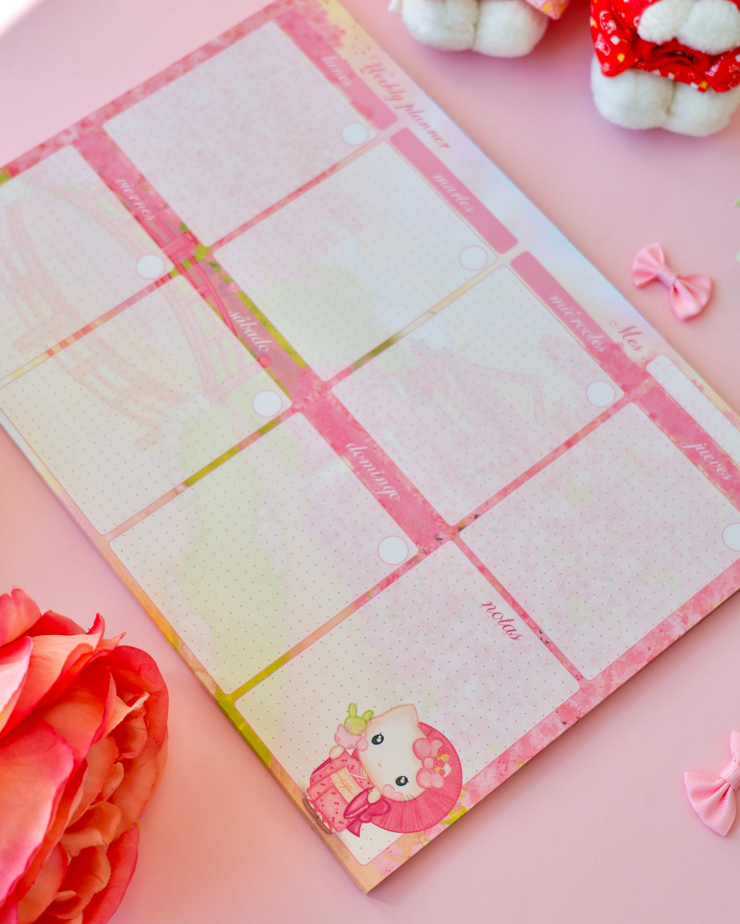 Planificador semanal Sakura Kitty · A4