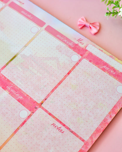 Planificador semanal Sakura Kitty · A4