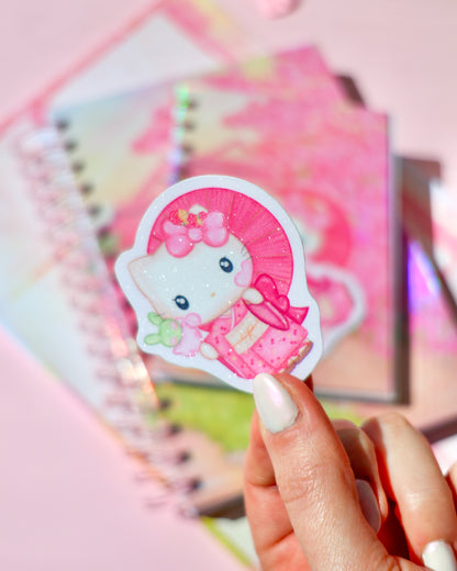 Pegatina Sakura Kitty · Efecto purpurina