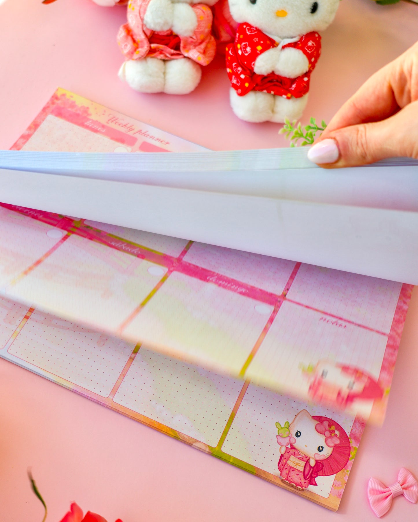 Planificador semanal Sakura Kitty · A4