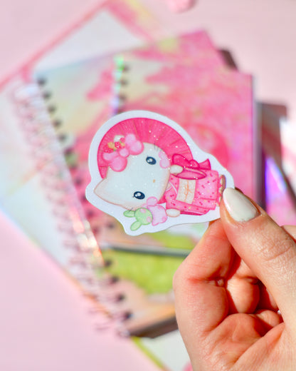 Pegatina Sakura Kitty · Efecto purpurina